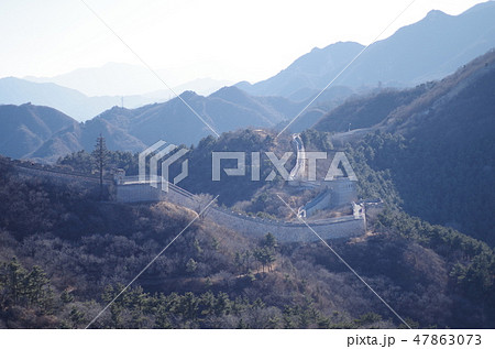 中国 万里の長城 八達嶺長城 中国 万里の長城 八達嶺長城 47863073