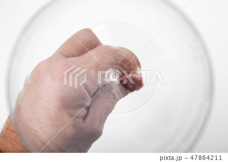 Mans hand hold of a wine glass. 47864211