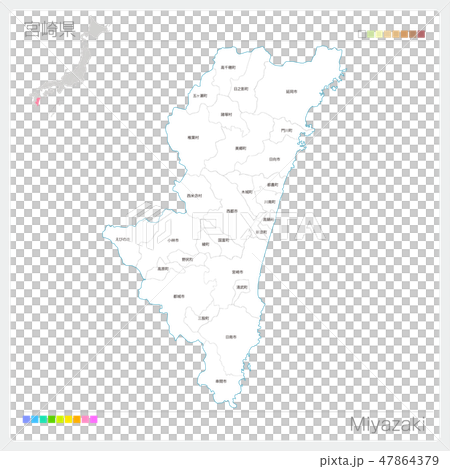 宮崎縣(市町村)地圖 宮崎縣(市町村)地圖 47864379