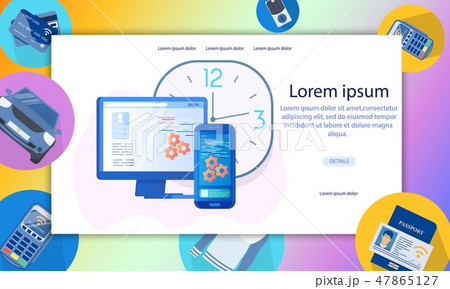Information Synchronization Typography Banner 47865127