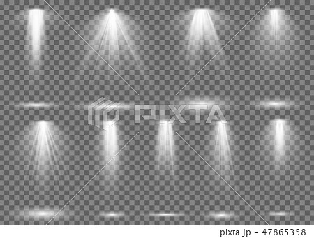 Floodlight. Light spotlight stage beam, spot lamp projection studio lights beam concert club show 47865358