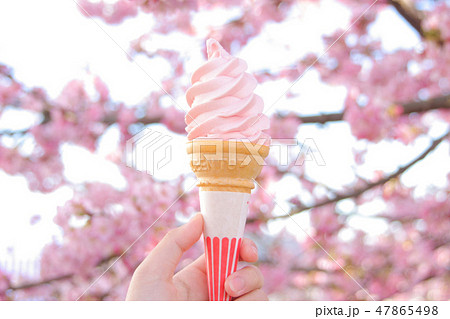 桜ソフトクリーム 桜ソフトクリーム 47865498