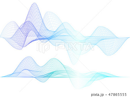 ベクター イラスト デザイン Cg Ai バックグラウンド 飾り ウェーブ 波 曲線 技術 背景透明のイラスト素材