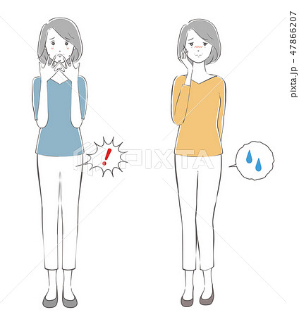 尿漏れ　中年女性全身 47866207