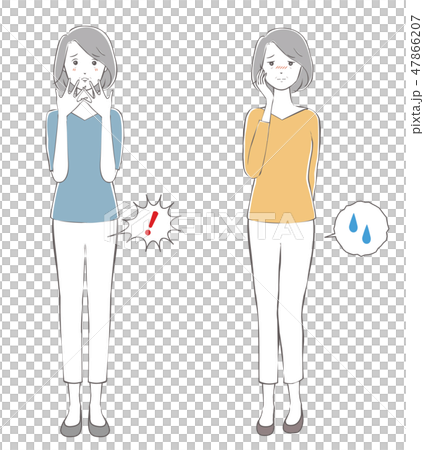 尿漏れ　中年女性全身 47866207