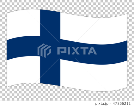 フィンランド共和国 国旗（縁あり）　Finland flag 47866211