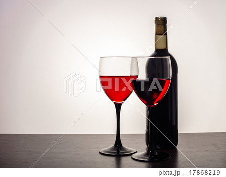 wine glasses and bottle wine glasses and bottle 47868219