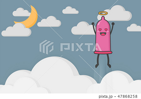 Cute and kawaii condom character. Cute and kawaii condom character. 47868258