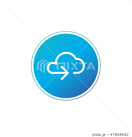 Data cloud circle button. Backup, restore.  47868682