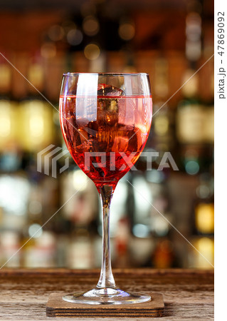 Aperol tincture in a glass Aperol tincture in a glass 47869092