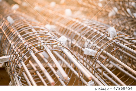 heap of rebar steel 47869454