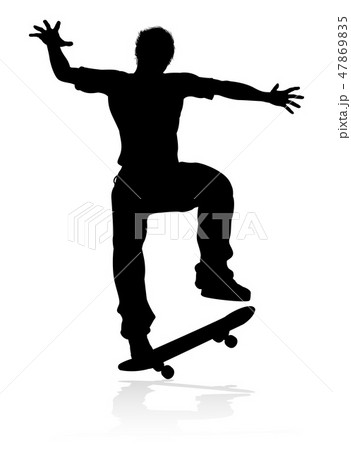 Silhouette Skater Skateboarder  47869835