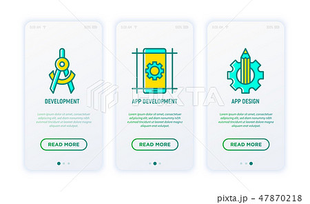 App development thin line icons 47870218
