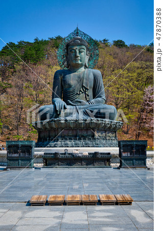 The Great Unification Buddha Tongil Daebul statue in Seoraksan National Park, South Korea. The Great Unification Buddha Tongil Daebul statue in Seoraksan National Park, South Korea. 47870388