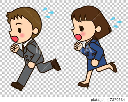 商務男人和女人衝 47870584
