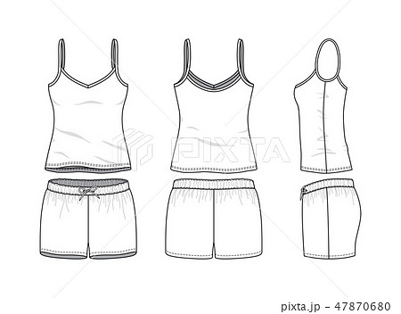 Blank clothing templates. 47870680