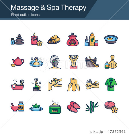 Massage and Spa Therapy icons.  47872541