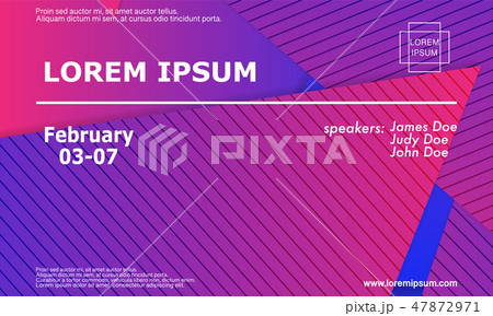 Conference invitation design. Geometric background 47872971