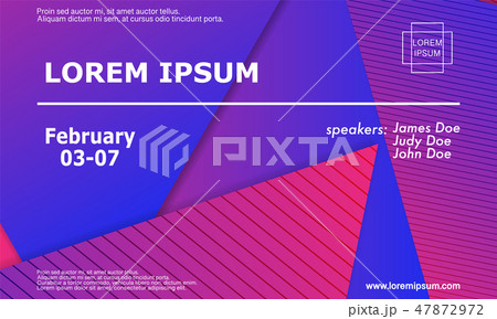 Conference invitation design. Geometric background Conference invitation design. Geometric background 47872972