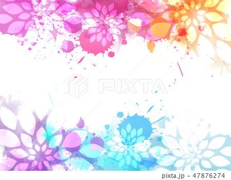 Watercolor background with abstract flowers 47876274