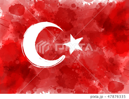 Background with grunge Turkey flag 47876335