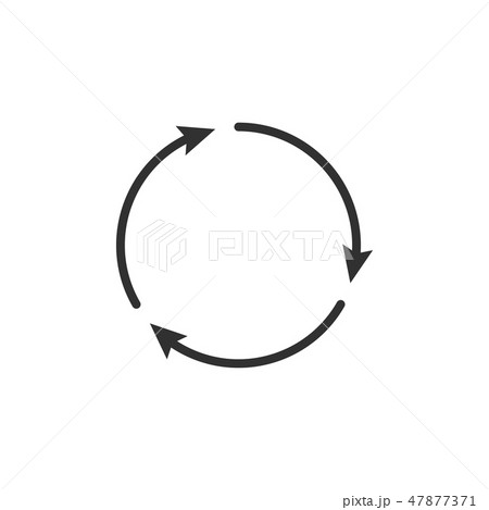 Three circle clockwise arrows black icon.  47877371