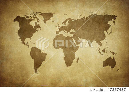 grunge map of the world 47877487