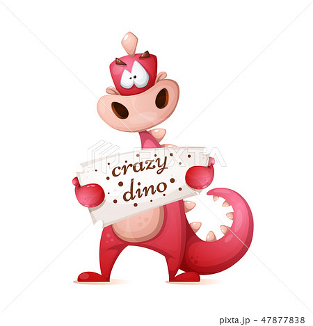 Cute dino characters. Cartoon illustration 47877838