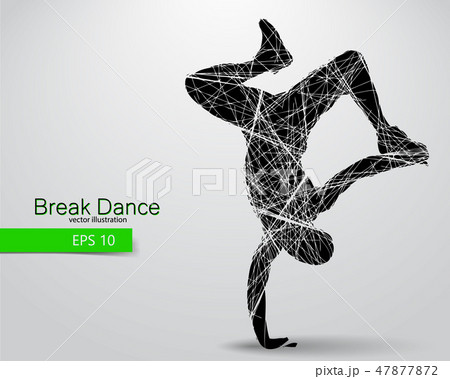 Silhouette of a break dancer 47877872