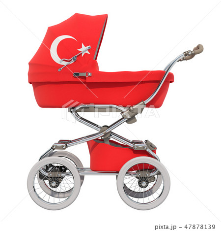 Baby stroller with Turkish flag textureのイラスト素材 [47878139] - PIXTA