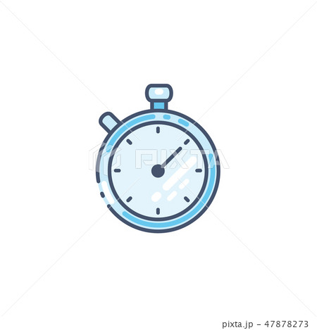Stopwatch vector icon. Timer symbol isolated on white. 47878273