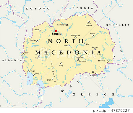 North Macedonia political map 47879227