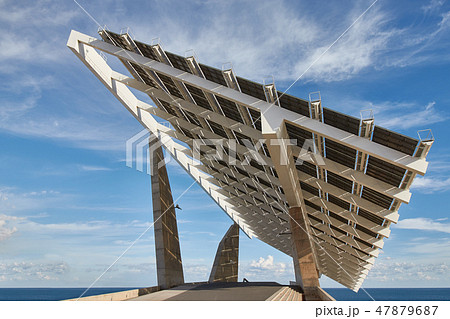 Big solar panel in Barcelona of Spain Big solar panel in Barcelona of Spain 47879687