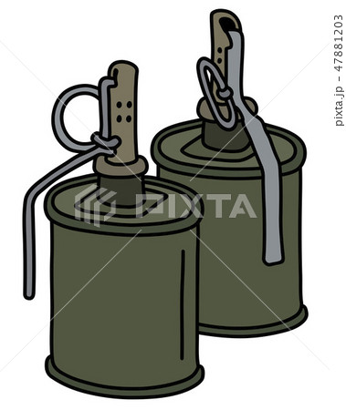 Two old hand grenades Two old hand grenades 47881203