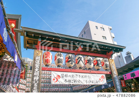 東京都　浅草　鷲神社（おおとりじんじゃ）　酉（とり）の市　三の酉 47882086