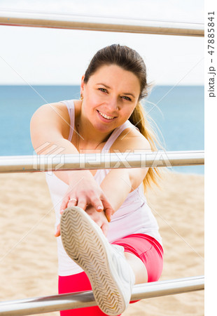 Woman doing workout Woman doing workout 47885841