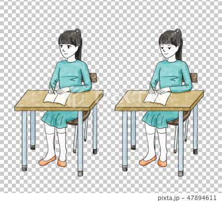 採取筆記的女孩 47894611