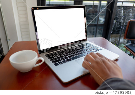 man of business man hand working on laptop  47895902