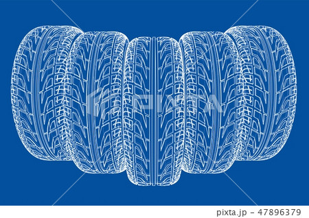 Car tires concept. Vector rendering of 3d 47896379