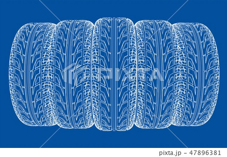Car tires concept. Vector rendering of 3d 47896381