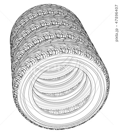 Car tires concept. Vector rendering of 3d Car tires concept. Vector rendering of 3d 47896407