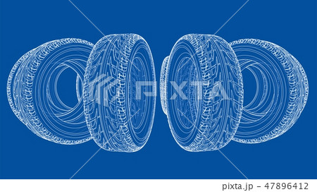 Car tires concept. Vector rendering of 3d Car tires concept. Vector rendering of 3d 47896412