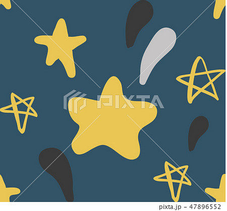 Seamless abstract pattern with stars on blue background 47896552