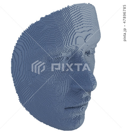Abstract human face constructing from cubes Abstract human face constructing from cubes 47896785