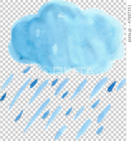 雨　雲　雨雲　水彩 47897351