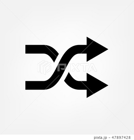 Arrow shuffle icon vector random symbol Arrow shuffle icon vector random symbol 47897428