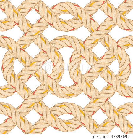 Seamless pattern with rope bending. 47897696