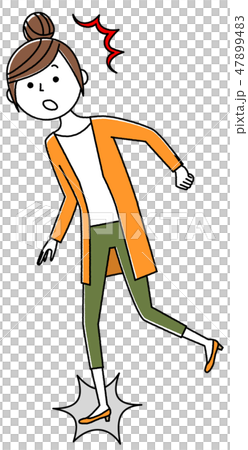 Young woman stumble - Stock Illustration [47899483] - PIXTA
