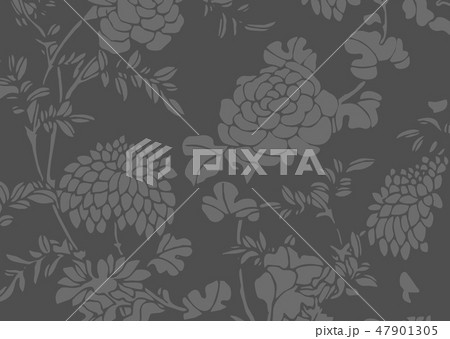 Dark gray Asian flower textured background 47901305