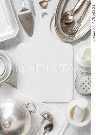 White kitchen background - cutting board  47903203